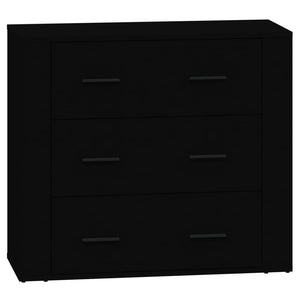 vidaXL Sideboards 2 pcs Black Engineered Wood