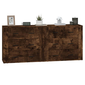 vidaXL Sideboards 2 pcs Smoked Oak Engineered Wood