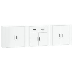 vidaXL Sideboards 3 pcs White Engineered Wood