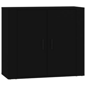 vidaXL Sideboards 3 pcs Black Engineered Wood