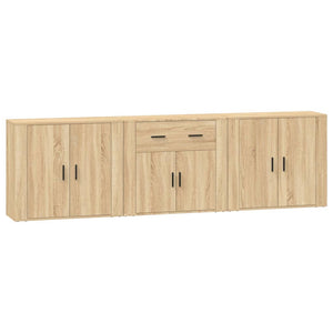 vidaXL Sideboards 3 pcs Sonoma Oak Engineered Wood