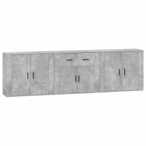 vidaXL Sideboards 3 pcs Concrete Grey Engineered Wood