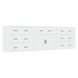 vidaXL Sideboards 3 pcs White Engineered Wood