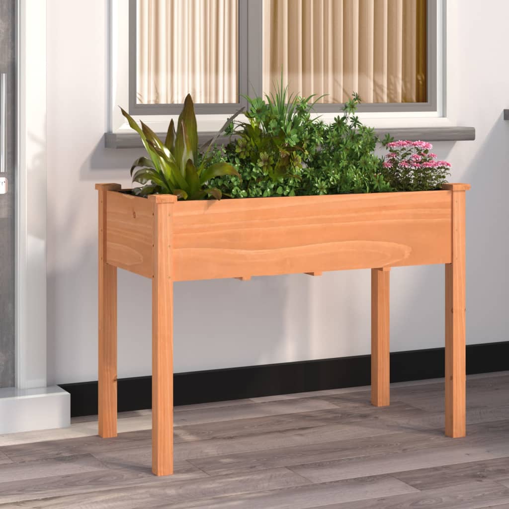 vidaXL Planter with Liner Brown 118x59x76 cm Solid Wood Fir