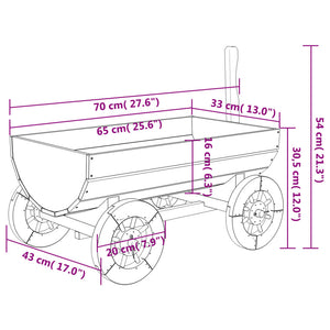 vidaXL Decorative Wagon 70x43x54 cm Solid Wood Fir