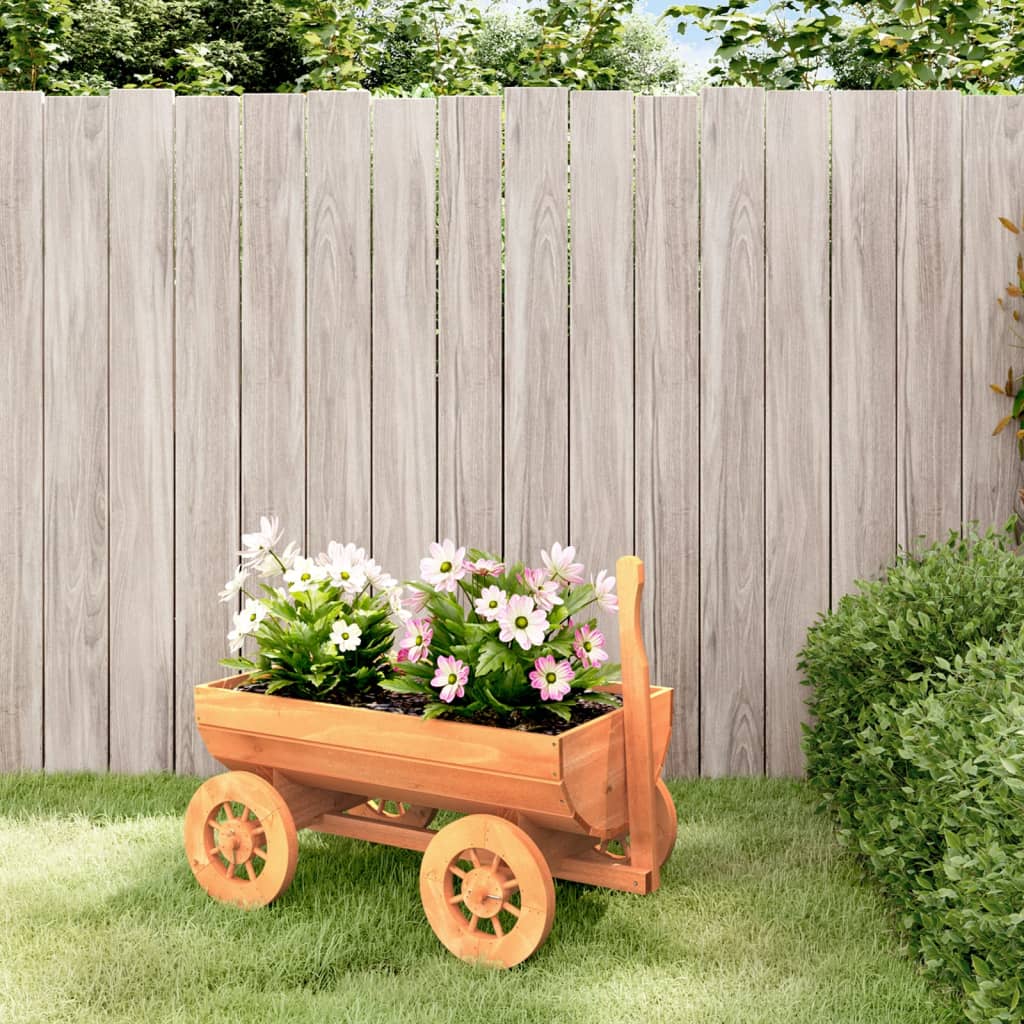 vidaXL Decorative Wagon 70x43x54 cm Solid Wood Fir