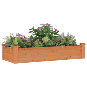 vidaXL Garden Raised Bed with Liner Brown 120x45x25 cm Solid Wood Fir