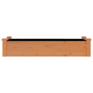 vidaXL Garden Raised Bed with Liner Brown 120x45x25 cm Solid Wood Fir