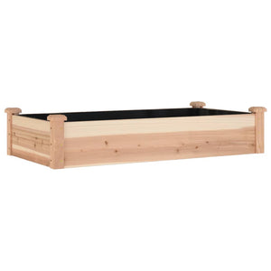 vidaXL Garden Raised Bed with Liner 120x60x25 cm Solid Wood Fir