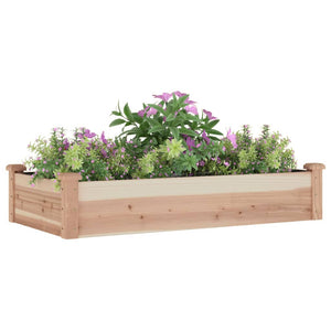 vidaXL Garden Raised Bed with Liner 120x60x25 cm Solid Wood Fir