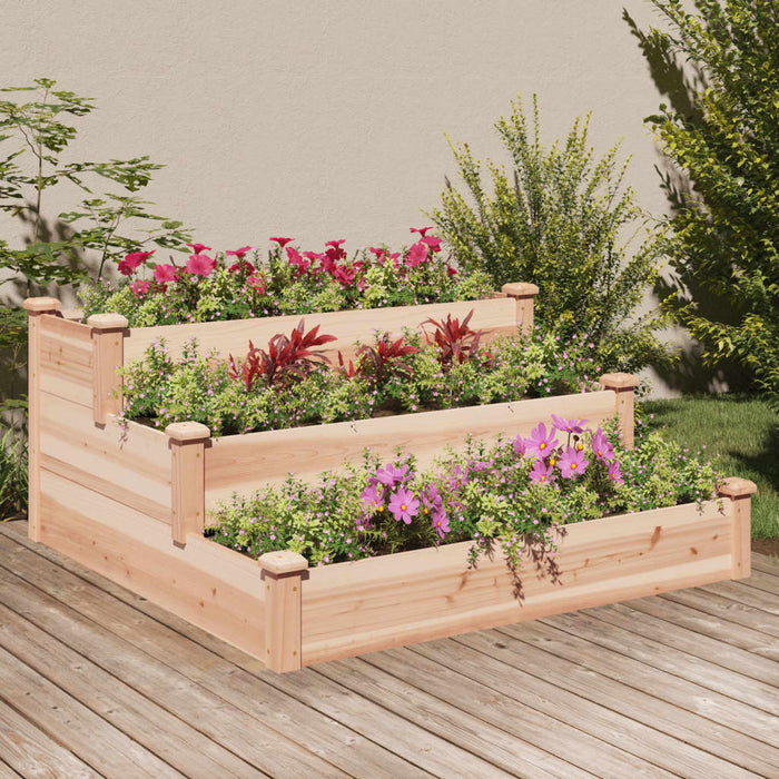 vidaXL Garden Raised Bed 120x120x56 cm Solid Wood Fir