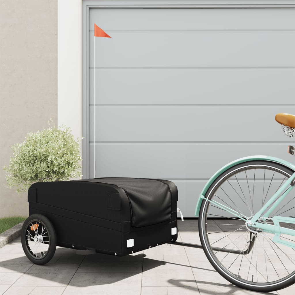 vidaXL Bike Trailer Black 45 kg Iron