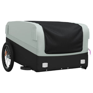 vidaXL Bike Trailer Black and Grey 45 kg Iron