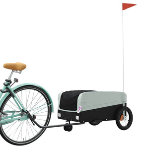 vidaXL Bike Trailer Black and Grey 30 kg Iron