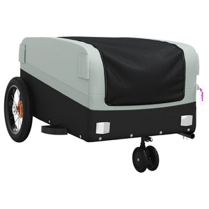 vidaXL Bike Trailer Black and Grey 30 kg Iron