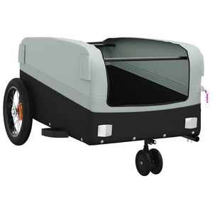 vidaXL Bike Trailer Black and Grey 30 kg Iron