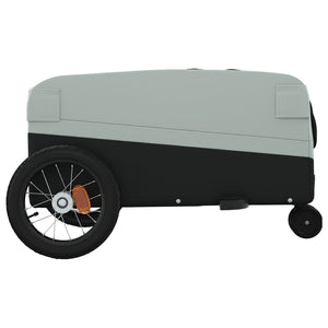 vidaXL Bike Trailer Black and Grey 30 kg Iron