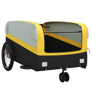 vidaXL Bike Trailer Black and Yellow 45 kg Iron