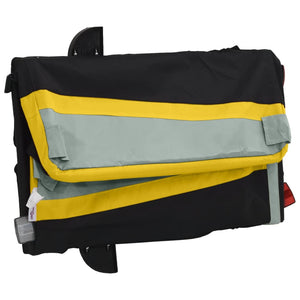 vidaXL Bike Trailer Black and Yellow 45 kg Iron