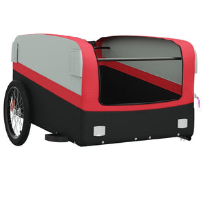 vidaXL Bike Trailer Black and Red 45 kg Iron