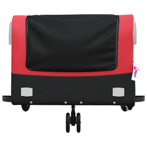 vidaXL Bike Trailer Black and Red 45 kg Iron