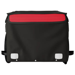 vidaXL Bike Trailer Black and Red 30 kg Iron