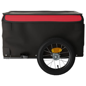 vidaXL Bike Trailer Black and Red 30 kg Iron