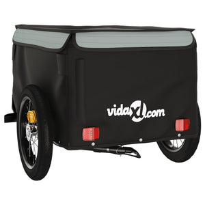 vidaXL Bike Trailer Black and Grey 30 kg Iron