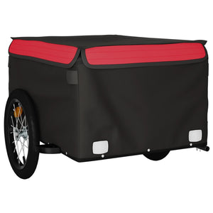 vidaXL Bike Trailer Black and Red 45 kg Iron