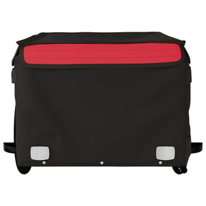 vidaXL Bike Trailer Black and Red 45 kg Iron