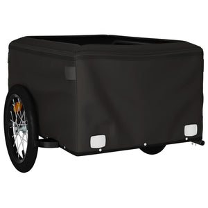 vidaXL Bike Trailer Black and Red 45 kg Iron