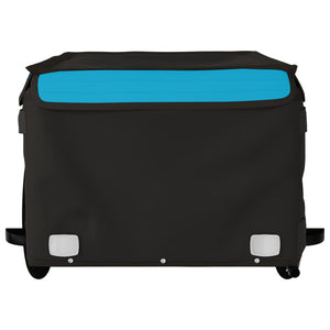 vidaXL Bike Trailer Black and Blue 45 kg Iron