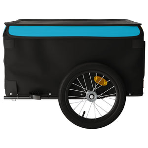 vidaXL Bike Trailer Black and Blue 45 kg Iron