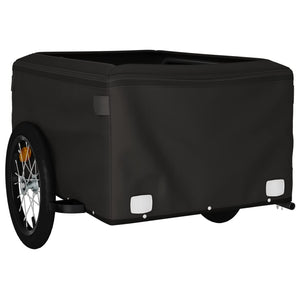 vidaXL Bike Trailer Black and Blue 45 kg Iron