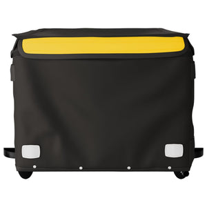 vidaXL Bike Trailer Black and Yellow 45 kg Iron