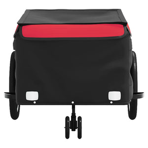 vidaXL Bike Trailer Black and Red 45 kg Iron