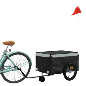 vidaXL Bike Trailer Black and Grey 45 kg Iron