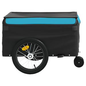 vidaXL Bike Trailer Black and Blue 45 kg Iron