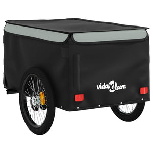 vidaXL Bike Trailer Black and Grey 45 kg Iron