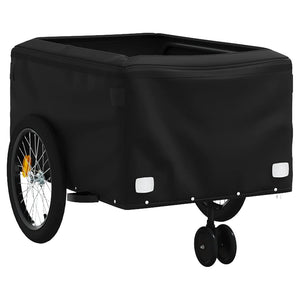 vidaXL Bike Trailer Black and Yellow 45 kg Iron