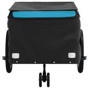 vidaXL Bike Trailer Black and Blue 45 kg Iron