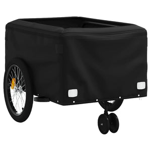 vidaXL Bike Trailer Black and Green 45 kg Iron