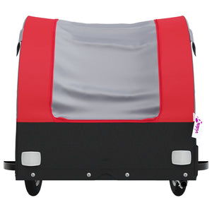 vidaXL Bike Trailer Black and Red 30 kg Iron