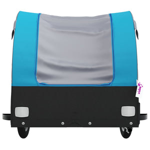 vidaXL Bike Trailer Black and Blue 30 kg Iron