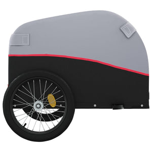 vidaXL Bike Trailer Black and Red 45 kg Iron