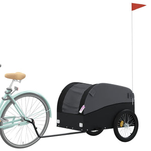 vidaXL Bike Trailer Black 45 kg Iron