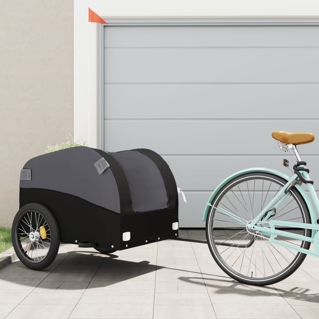 vidaXL Bike Trailer Black 45 kg Iron