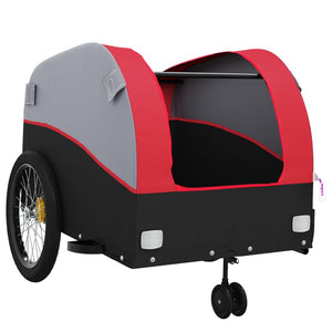 vidaXL Bike Trailer Black and Red 45 kg Iron