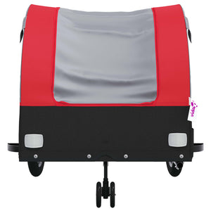 vidaXL Bike Trailer Black and Red 45 kg Iron