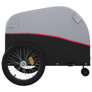 vidaXL Bike Trailer Black and Red 45 kg Iron